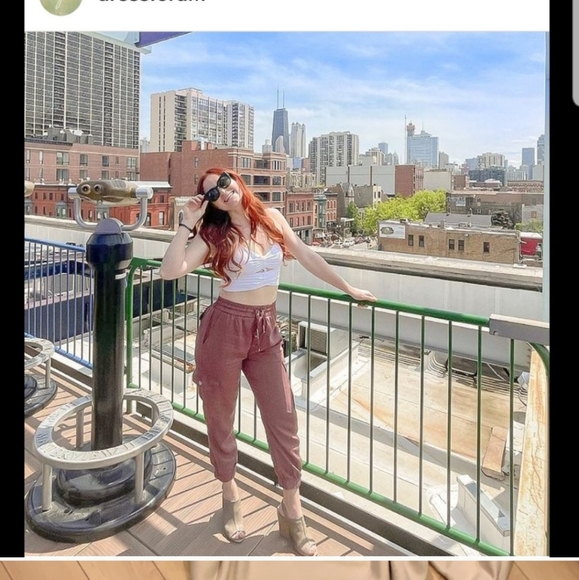 Dress Forum Pants - Dress Forum Olive Green Cargo Joggers W/ Cuffed Legs & 6 Pockets High Waisted